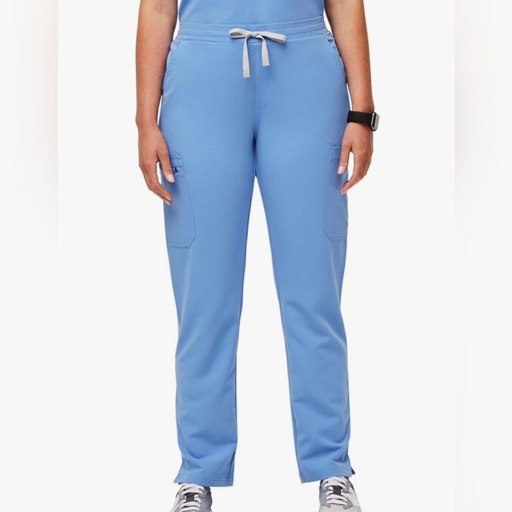 Figs Large Yola Blue Skinny Scrub Pants